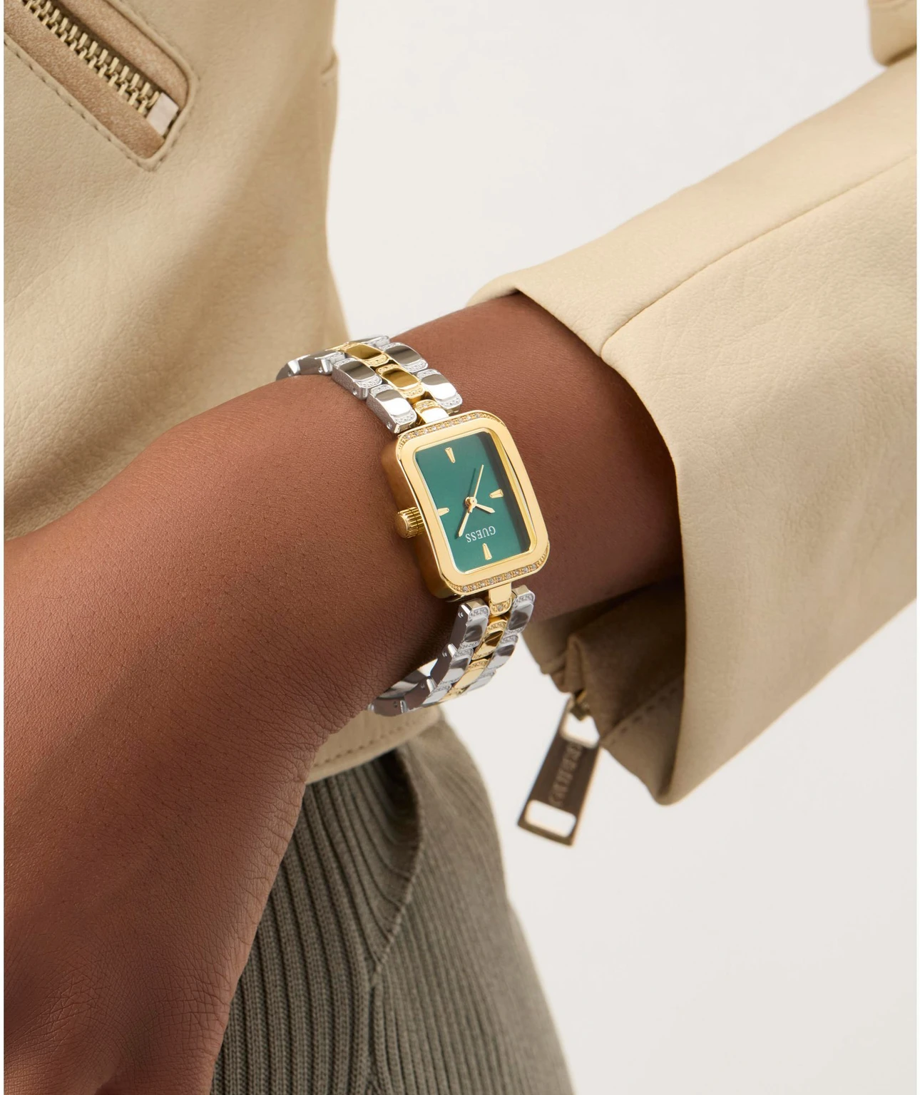 GUESS Isla Green Rectangle Dial Analog Watch  - For Women GW0865L6