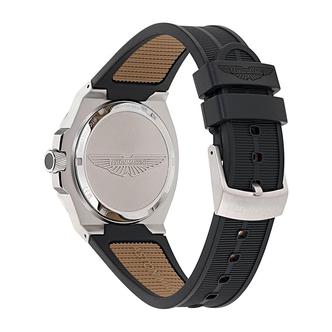 Aston Martin Lagunda Square 40mm Silver-Tone Dial Analog Men Watch