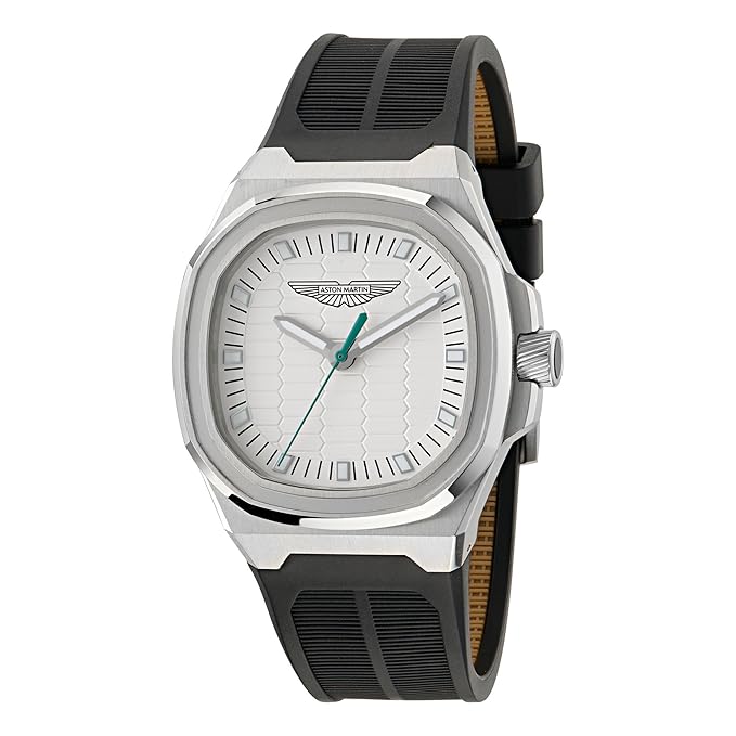 Aston Martin Lagunda Square 40mm Silver-Tone Dial Analog Men Watch