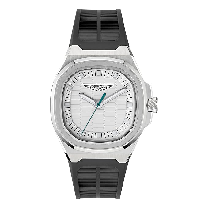 Aston Martin Lagunda Square 40mm Silver-Tone Dial Analog Men Watch