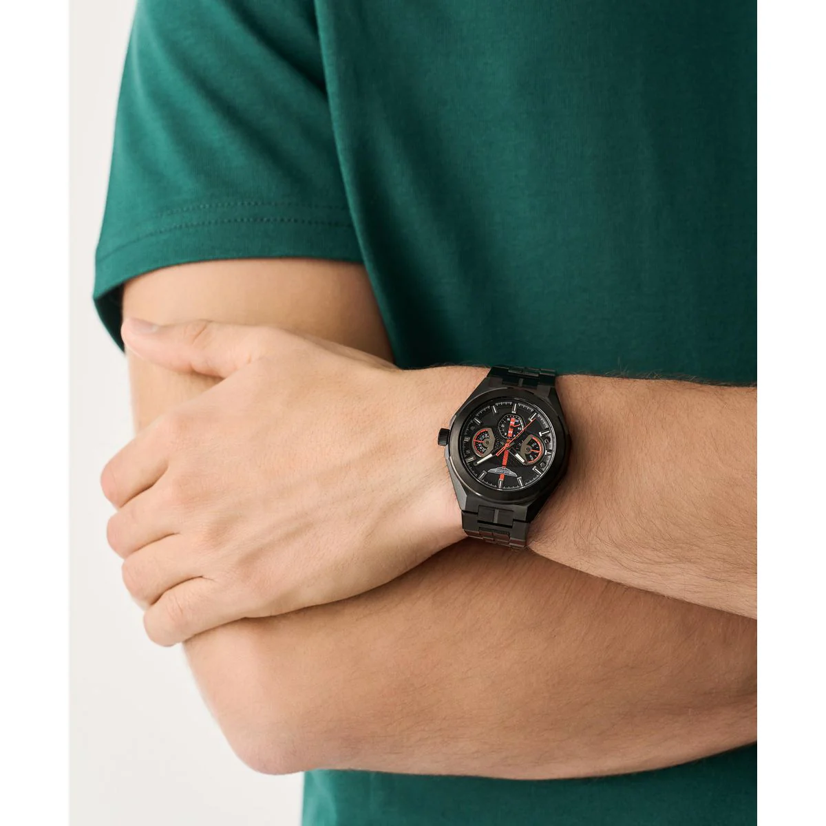 Aston Martin Round 42mm Black Dial Analog Men Watch