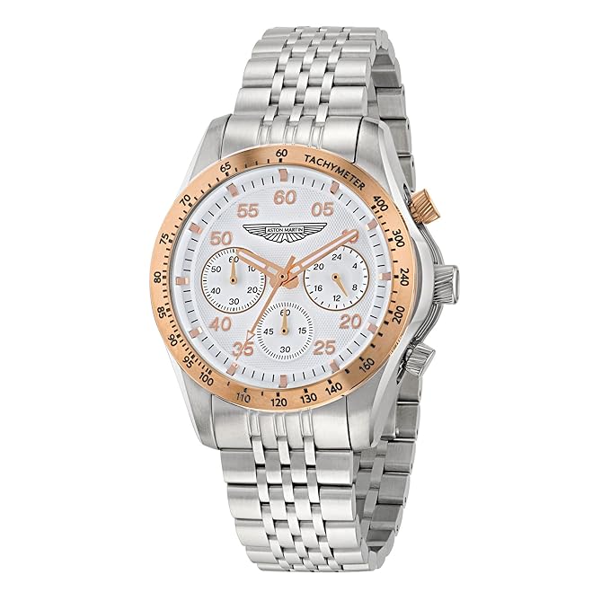 Aston Martin Lagunda Round 42mm White Dial Analog Men Watch