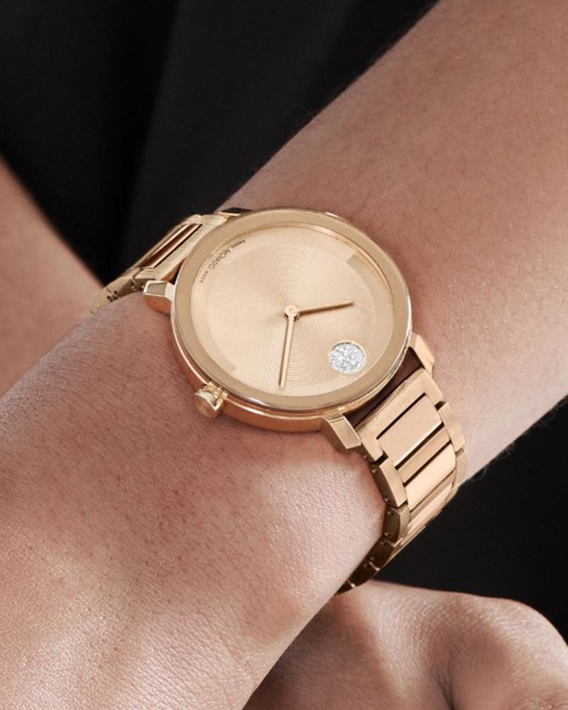 Movado Women Bold Round Rose gold Watches