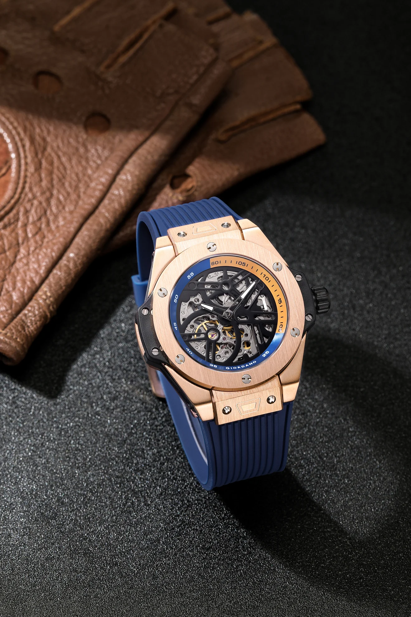 Giordano Premier Phantom Collection Automatic Skeleton Watch for Men