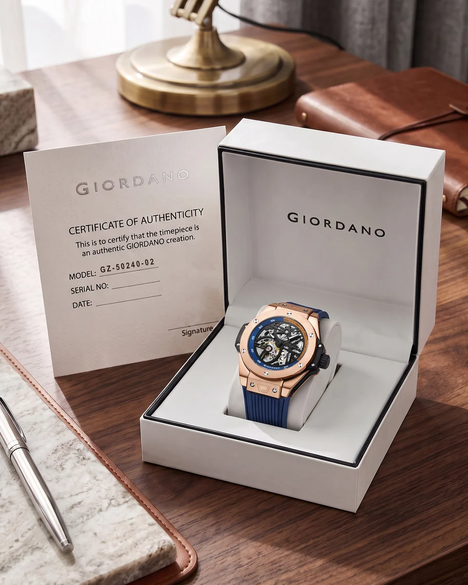 Giordano Premier Phantom Collection Automatic Skeleton Watch for Men