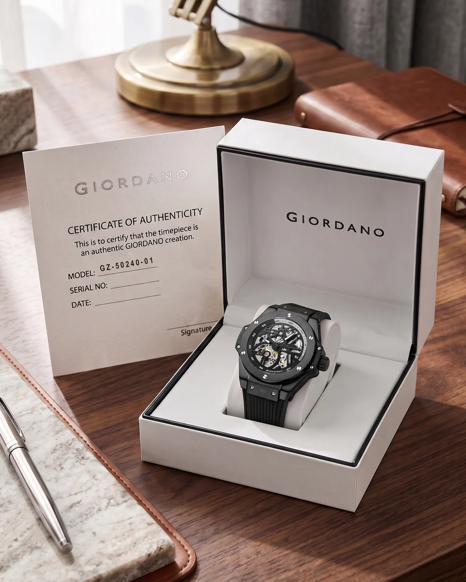 Giordano Premier Phantom Collection Automatic Skeleton Watch for Men
