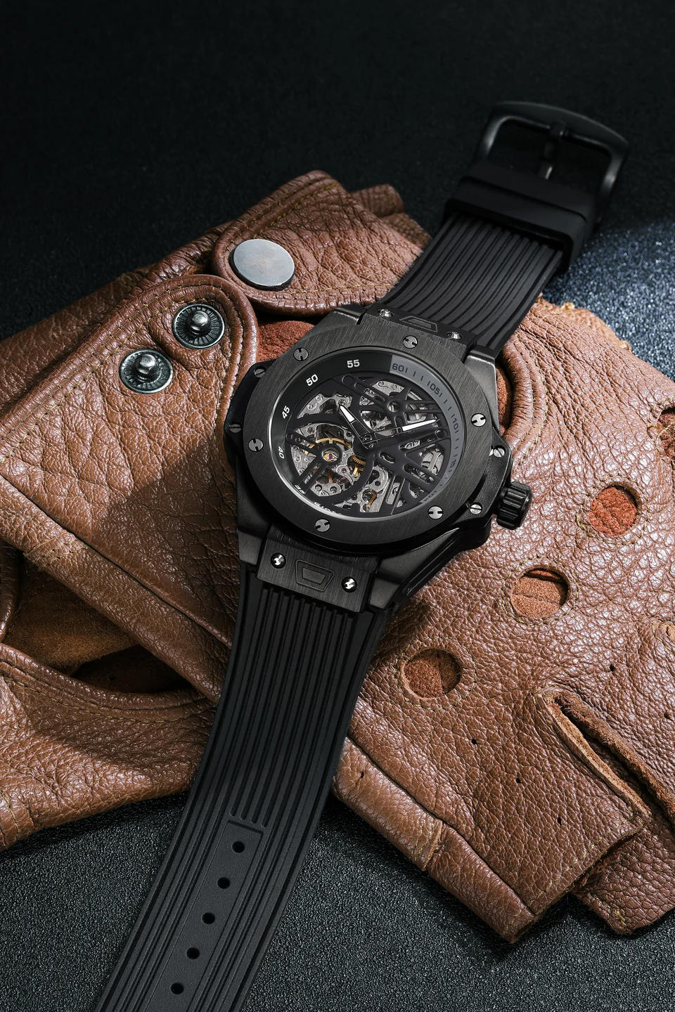 Giordano Premier Phantom Collection Automatic Skeleton Watch for Men