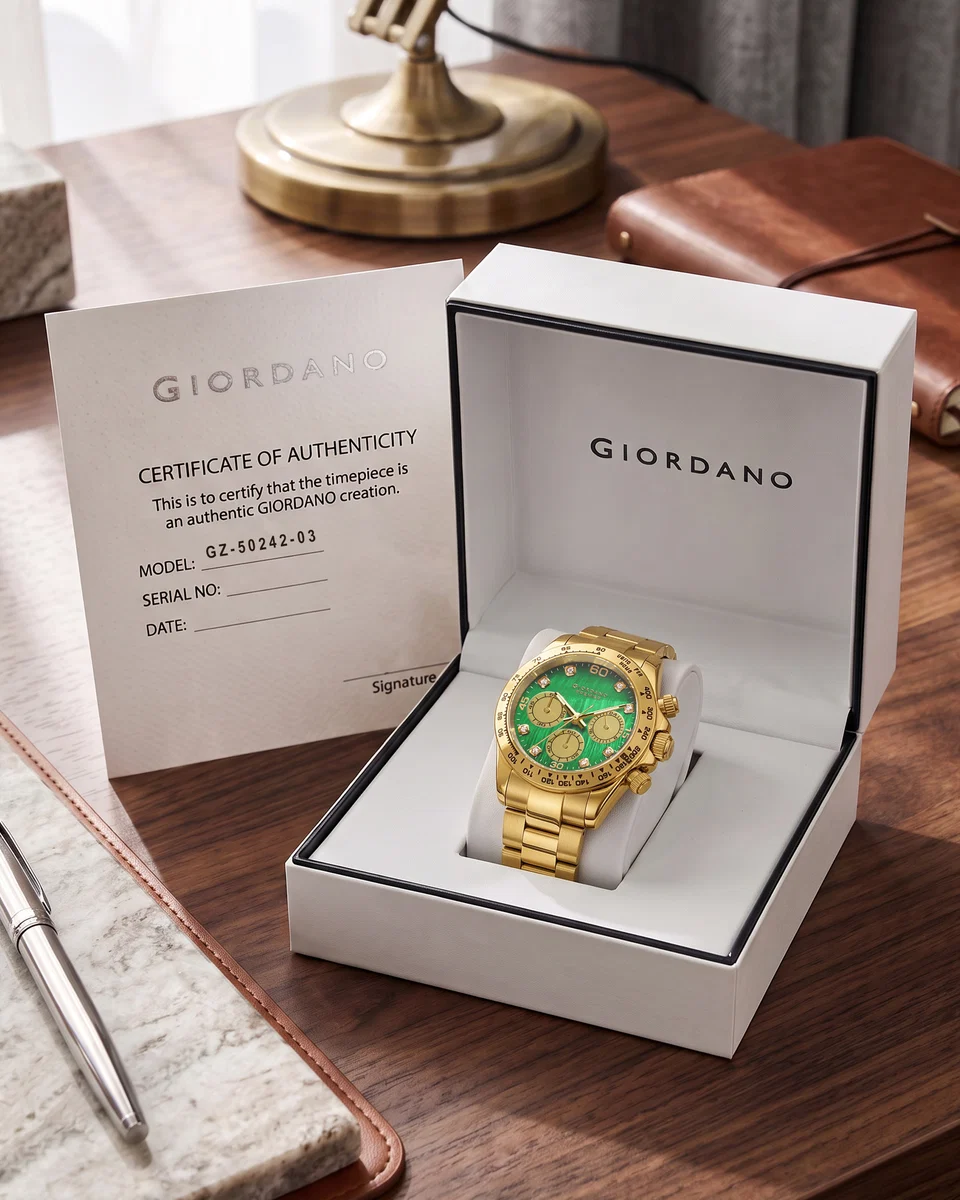 Giordano Premier Eleganza Collection Chronograph Analog Quartz Watch for Men