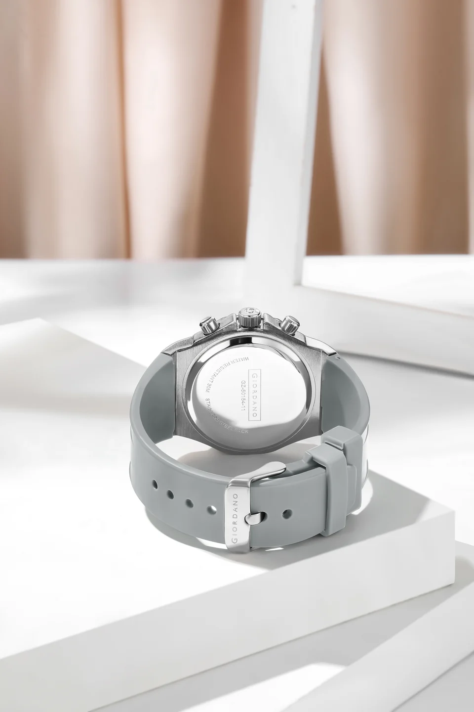 Giordano Chronograph Watch for Women | Stainless Steel Case, Crystal bezel | Modern & Stylish Timepiece with Comfortable Silicone Strap
