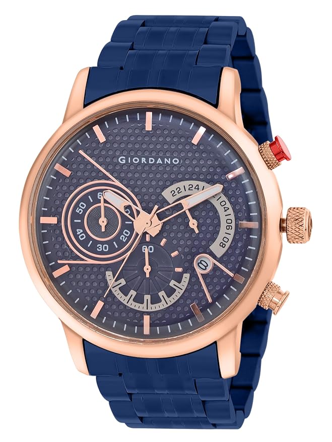 Giordano Analog Stylish Watch for Men & Boys Water Resistant Fashion Watch Round Shape with Multi-Functional Wrist Watch to Compliment Your Look/Ideal Gift for Male