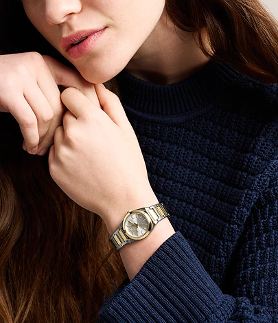 Everett Three-Hand Two-Tone Stainless Steel Watch