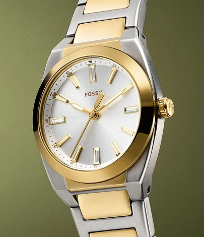 Everett Three-Hand Two-Tone Stainless Steel Watch