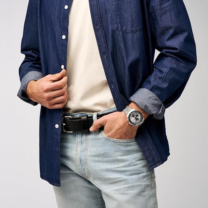 Fossil Men's Watch, Autocross Multifunction Stainless Steel Watch for Men