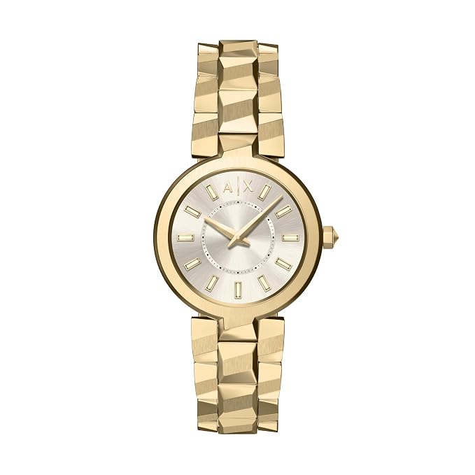 Armani Exchange Gold Quartz Stainless Steel Watch