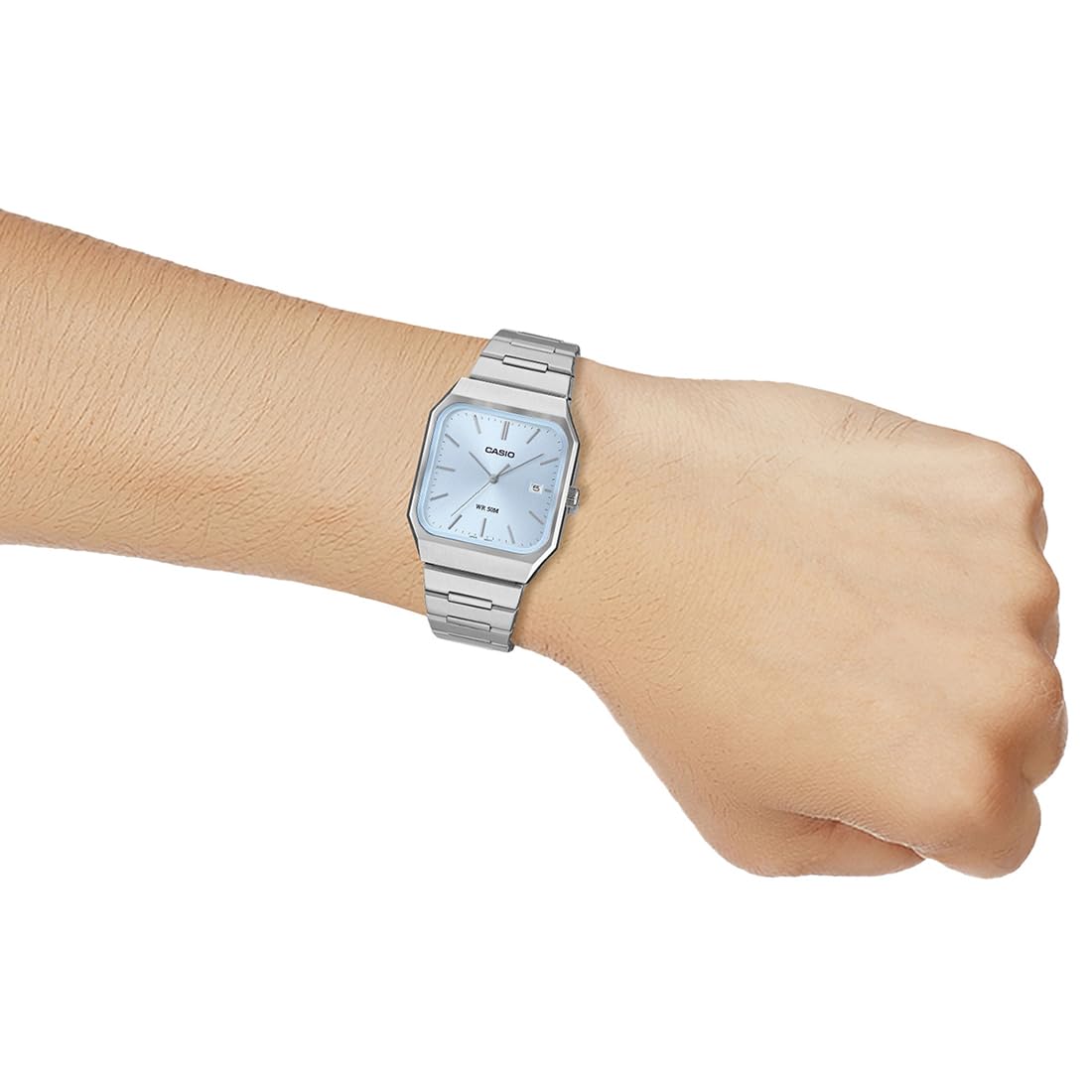 Casio Men MTP-B185D-2A2VDF Analog Sky Blue Dial Men