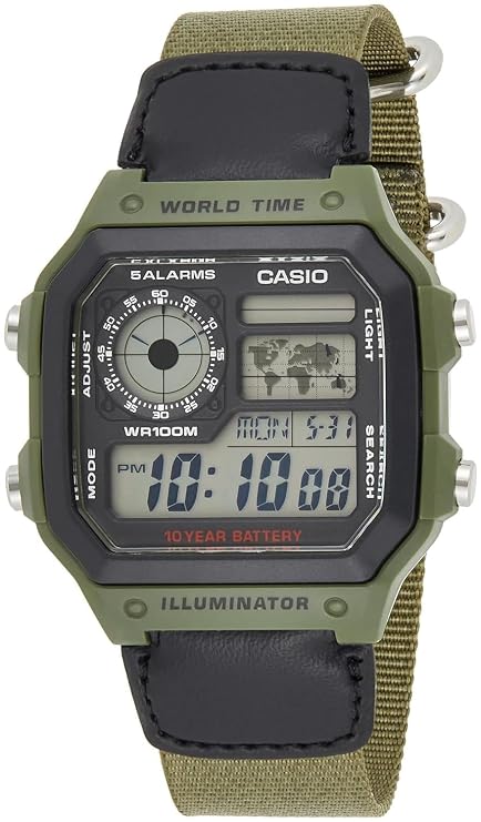 Casio Youth Series Digital Grey Dial Men's Watch