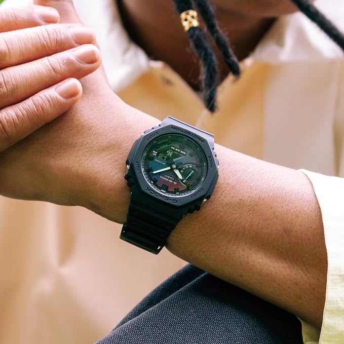 Casio G-Shock GA-2100RW-1ADR Analog-Digital Multicolour Dial Men