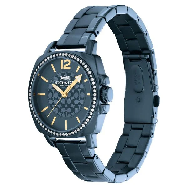 Coach Quartz Analog Blue Dial Stainless Steel Strap Watch for Women