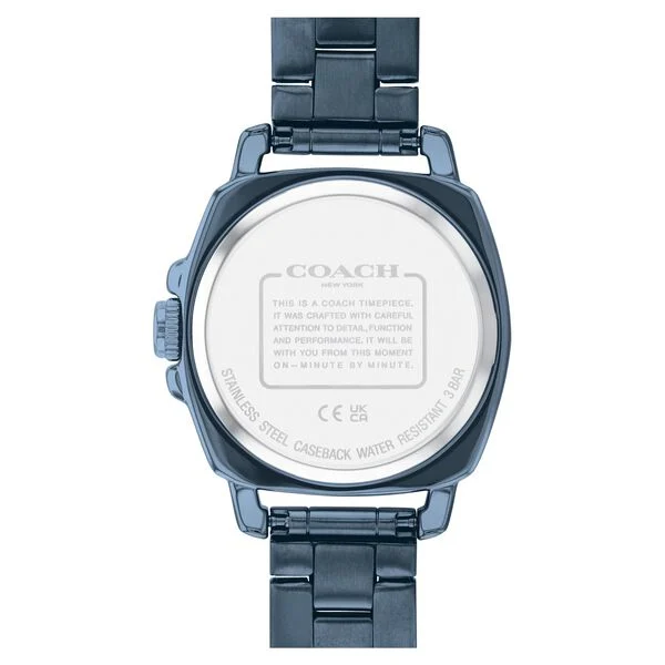Coach Quartz Analog Blue Dial Stainless Steel Strap Watch for Women