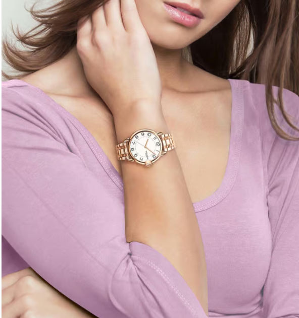 Coach Quartz Analog White Dial Stainless Steel Strap Watch for Women