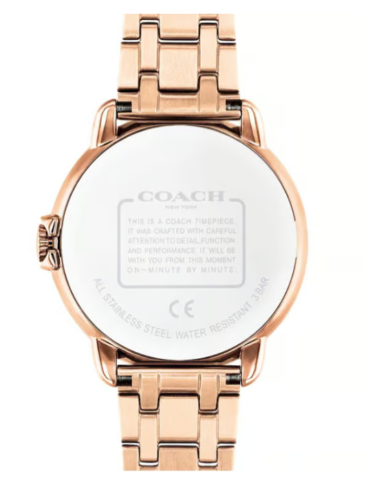Coach Quartz Analog White Dial Stainless Steel Strap Watch for Women