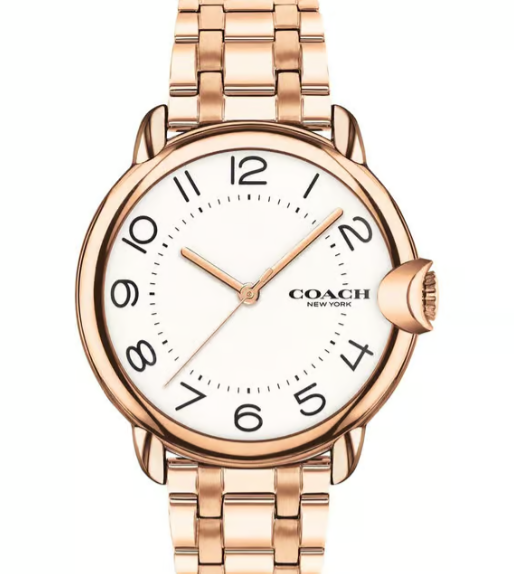 Coach Quartz Analog White Dial Stainless Steel Strap Watch for Women