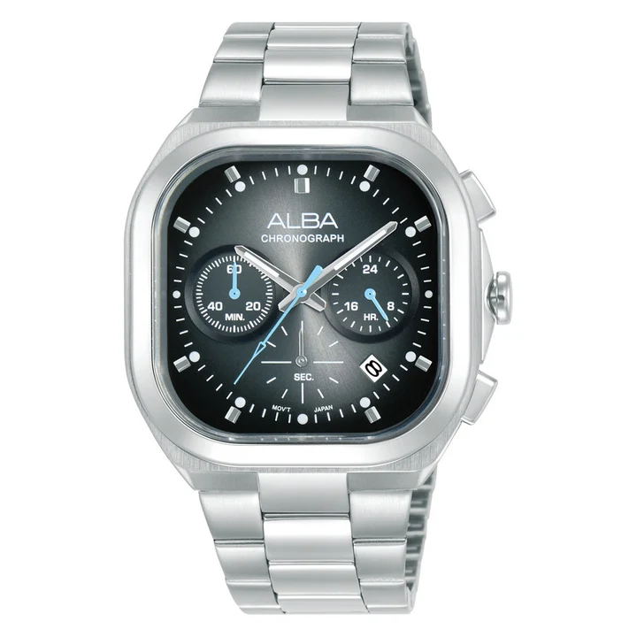 AT3L03X1 Retro Sport Emerald Black Gradiation Dial Chronograph Watch