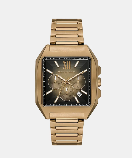 Hayes Men Quartz Black Dial Chronograph Stainless Steel Watch MK9282