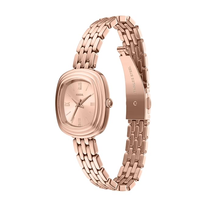 Fossil Genevive Rose Gold Quartz Stainless Steel Watch