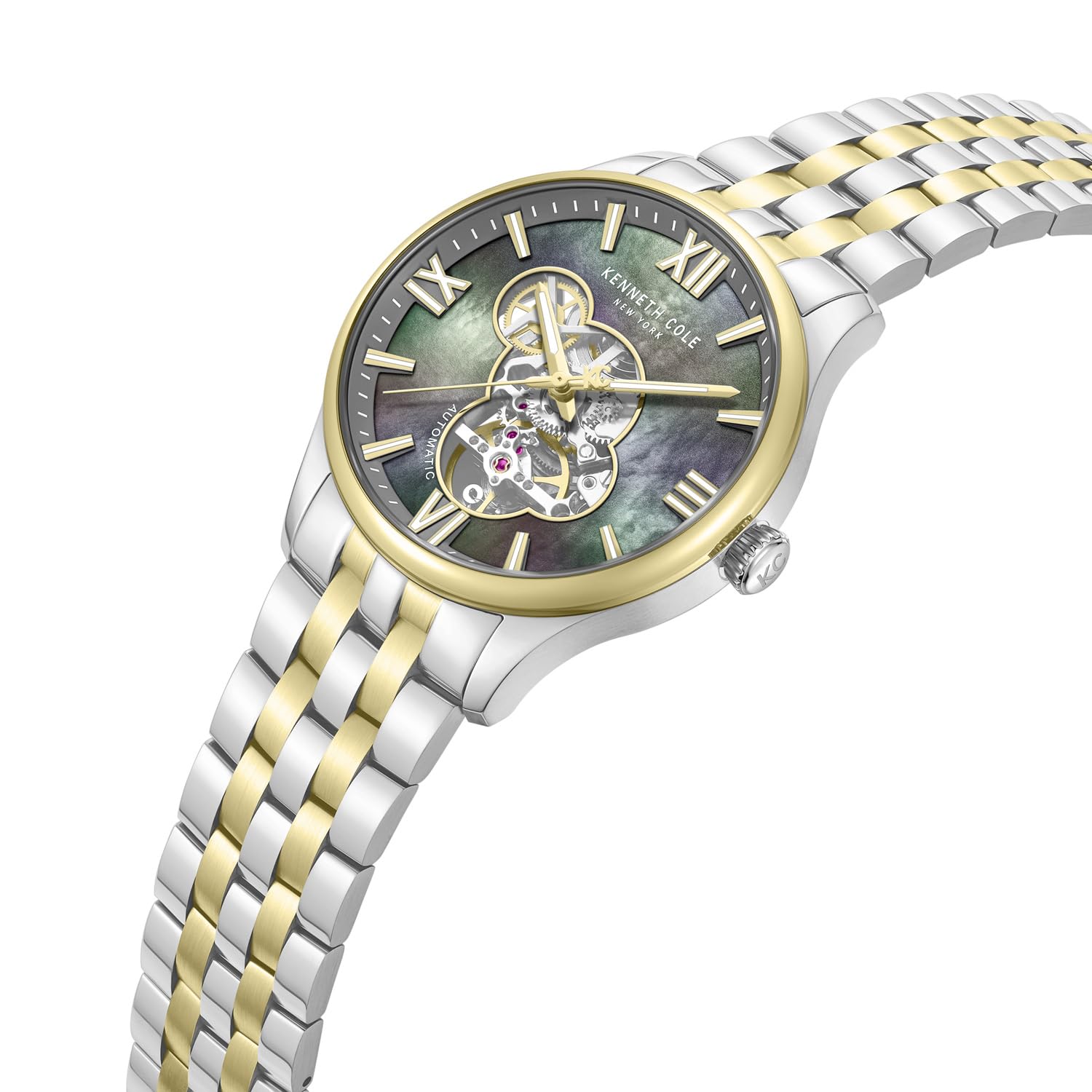 Kenneth Cole Automatic Analog with Brown Dial Multicolor Stainless Steel Strap Watch for Men