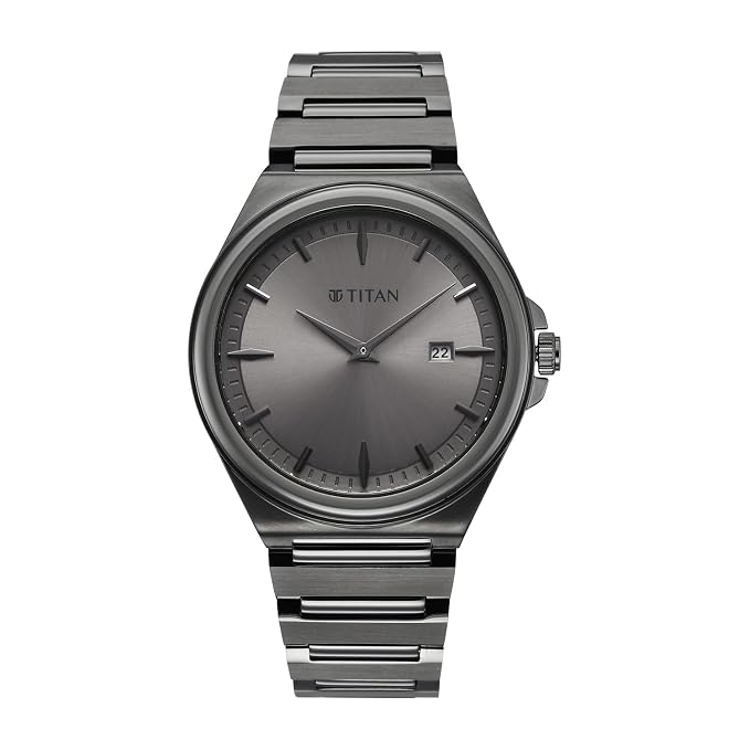Titan Classique sleekfit with Quartz Analog 2 Hands + Date@3H Stainless Steel Strap Watch for Men