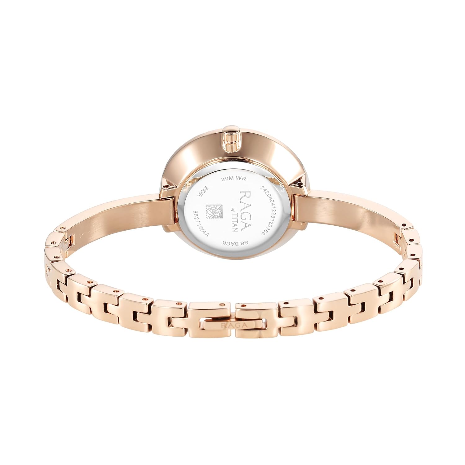 Titan Raga Showstopper Quartz Analog Silver Dial Metal Strap Watch for Women
