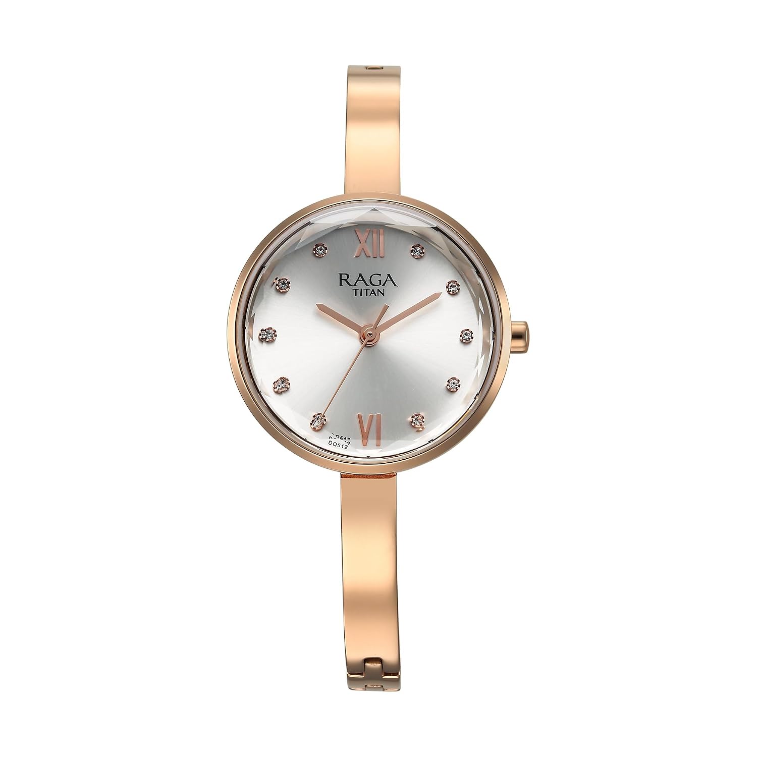 Titan Raga Showstopper Quartz Analog Silver Dial Metal Strap Watch for Women
