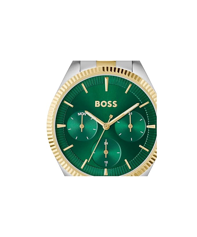 Sage Sport Qtz Multifunction Green Round Dial Women's Watch|Stainless Steel & Ionic Plated Thin Gold Steel Material|Silver Color Band