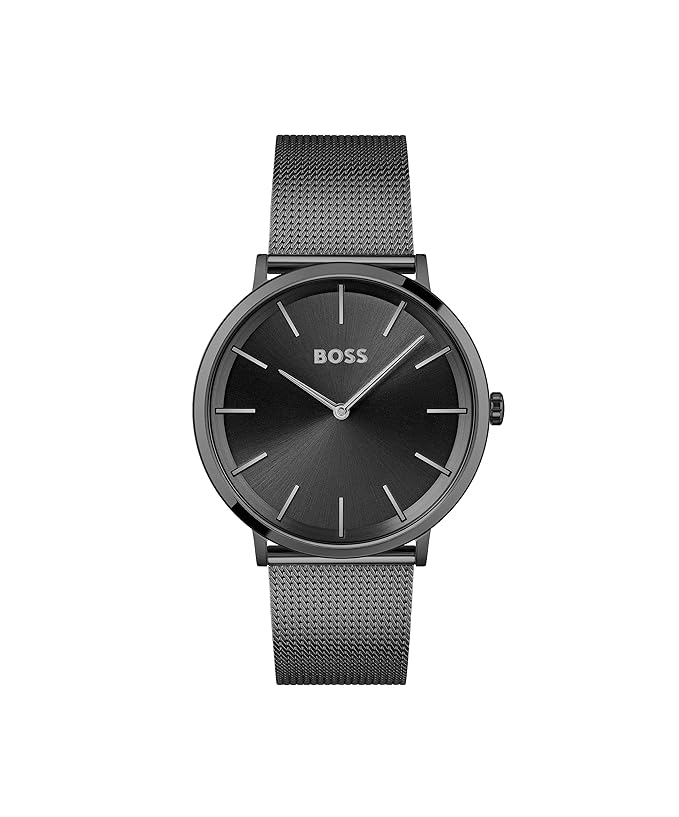 Hugo Boss Stainless Steel Skyliner Analog Black Dial Men Watch, Black Band