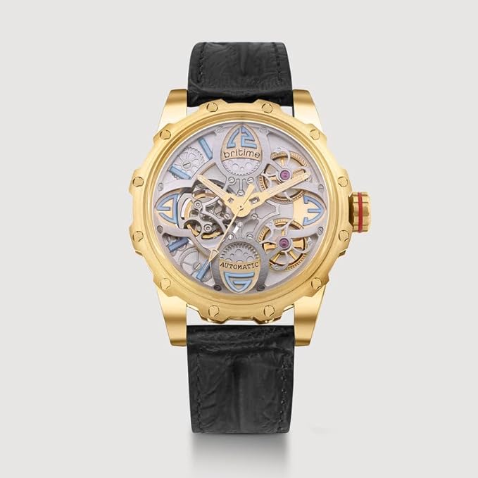 Era Men Automatic Silver Dial Analog Leather Watch