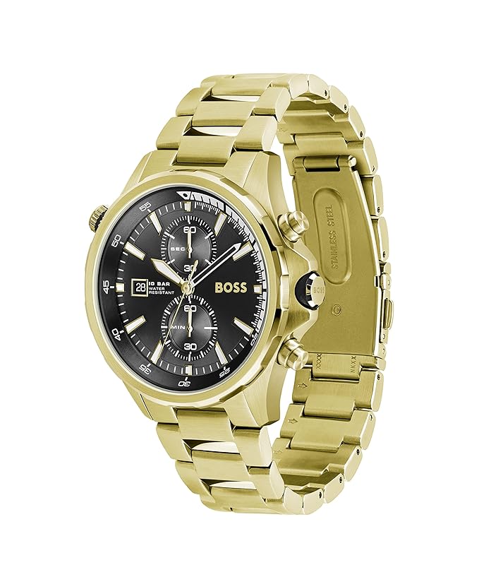 Hugo Boss Globetrotter Chronograph Black Round Dial Men's Watch