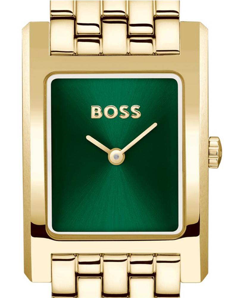 Lucy Qtm Women Quartz Green Dial Analog Stainless Steel Watch