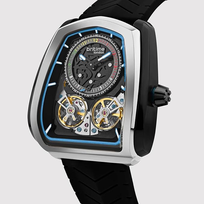 Aventus Men Automatic Black Dial Analog Silicone Watch