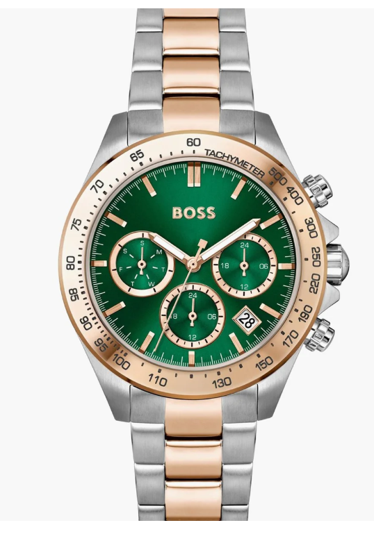 Novia - Le Women Quartz Green Dial Chronograph Stainless Steel Watch