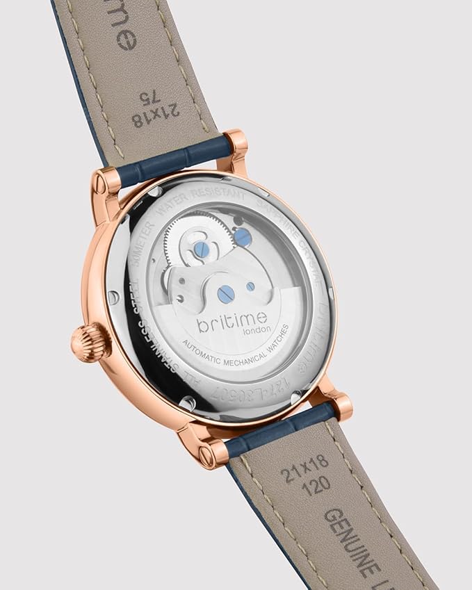 Jupiter Men Automatic Blue Dial Analog Leather Watch