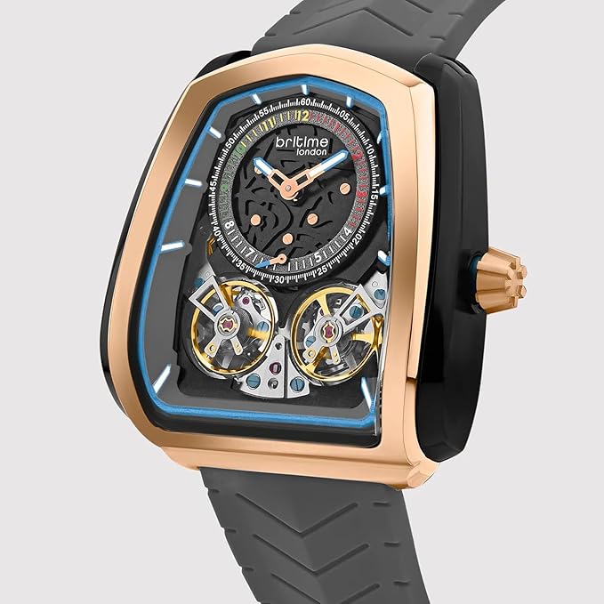 Aventus Men Automatic Grey Dial Analog Silicone Watch