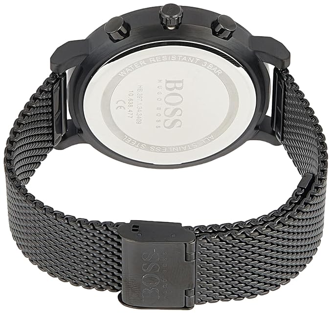 Hugo Boss Stainless Steel Montre Integrity Analog Black Dial Men Watch, Black Band