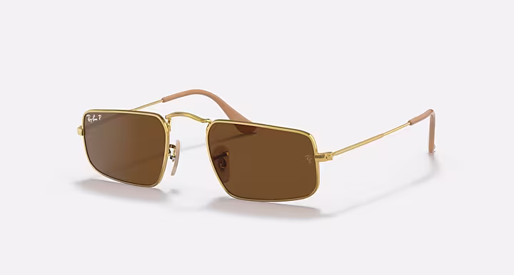Brown Evolution Rectangular Unisex Sunglasses