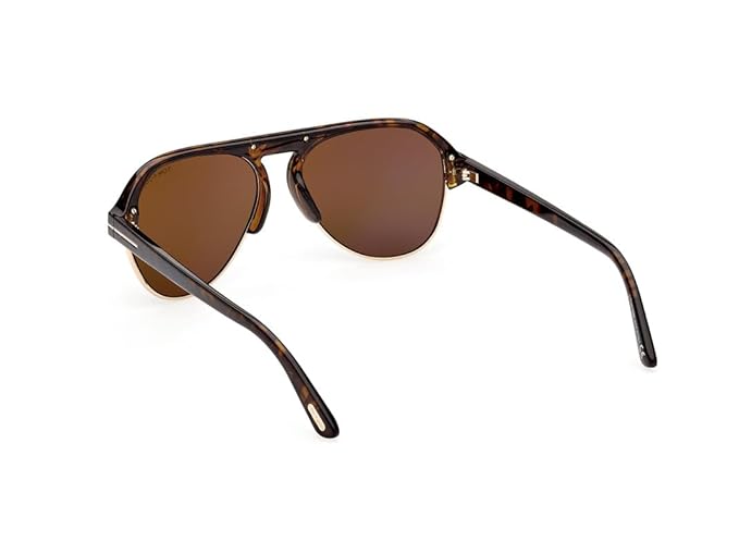 Tom Ford | UV Protected + Blue Blocked Filter Sunglasses for Men | Aviator Shaped - Full-rim Brown Frame