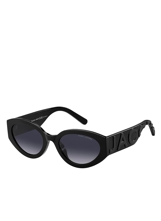 Marc Jacobs Eyewear | Grey Lens | Black Frame | Full-Rim Oval Shape Branded Latest and Stylish Sunglasses