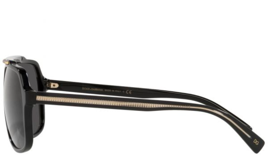 DOLCE & GABBANA Full Rim Pilot shaped Black coloured Sunglasses