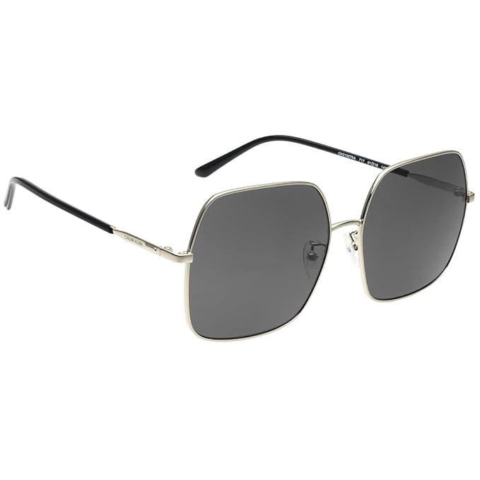 Calvin Klein|Gold Full Frame Square Sunglasses|100% UV Protected (Uv 400) Brown Lens|Women's
