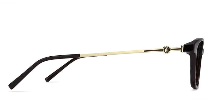 Tommy Hilfiger TH3168 Medium (Size-51) BLACK Golden C1 Unisex Eyeglasses