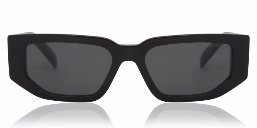 Prada PR 09ZS 1AB5S0 Rectangle Black Sunglasses